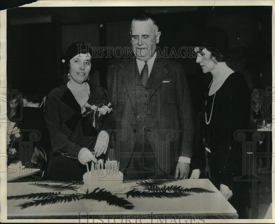 1932 Press Photo Phoebe Hearst celebrates 35th birthday of Parent Teacher Assn. - Historic Images
