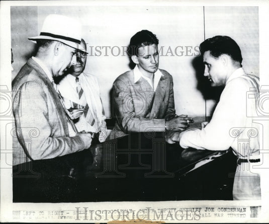 1938 Press Photo Franklin Pierce McCall Confesses, D.C. Coleman, J. Conderman - Historic Images
