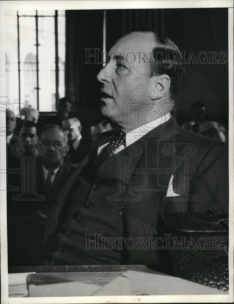 1936 Press Photo Dr. Charles Strub on investigation for race gambling - Historic Images