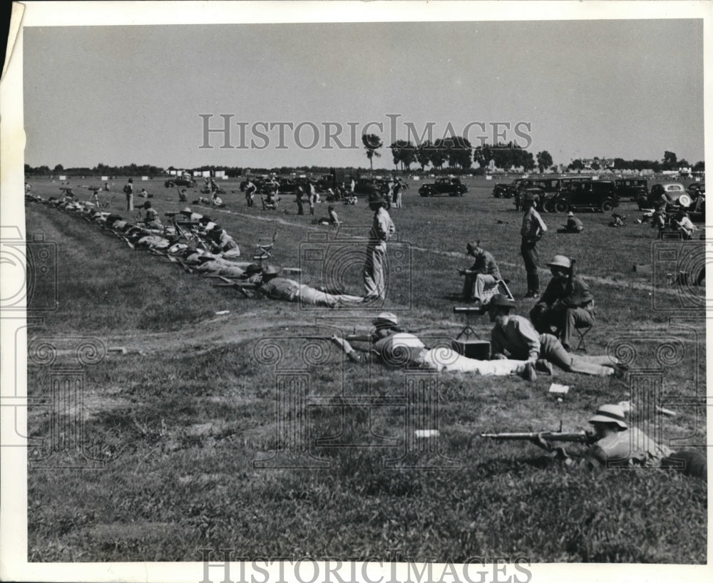 1936 Firing line of 1000 yard range - Historic Images