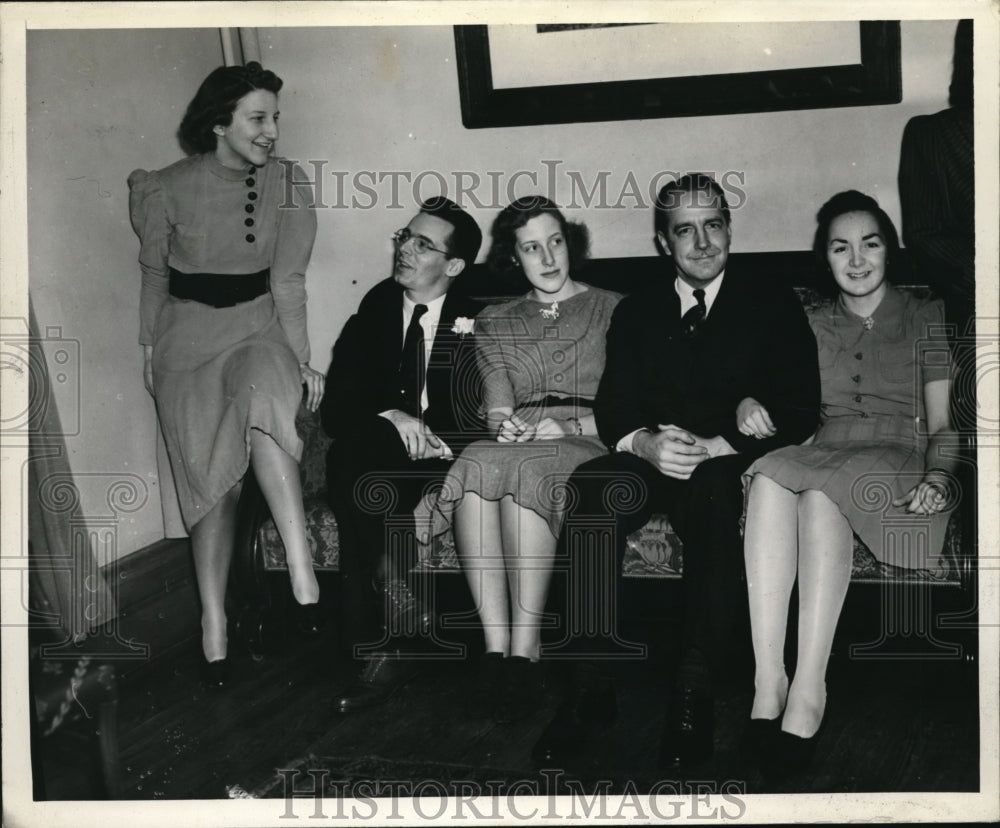 1940 Press Photo Christine Habbegger,John Kennedy,Jean McClure,Art Nilsson - Historic Images