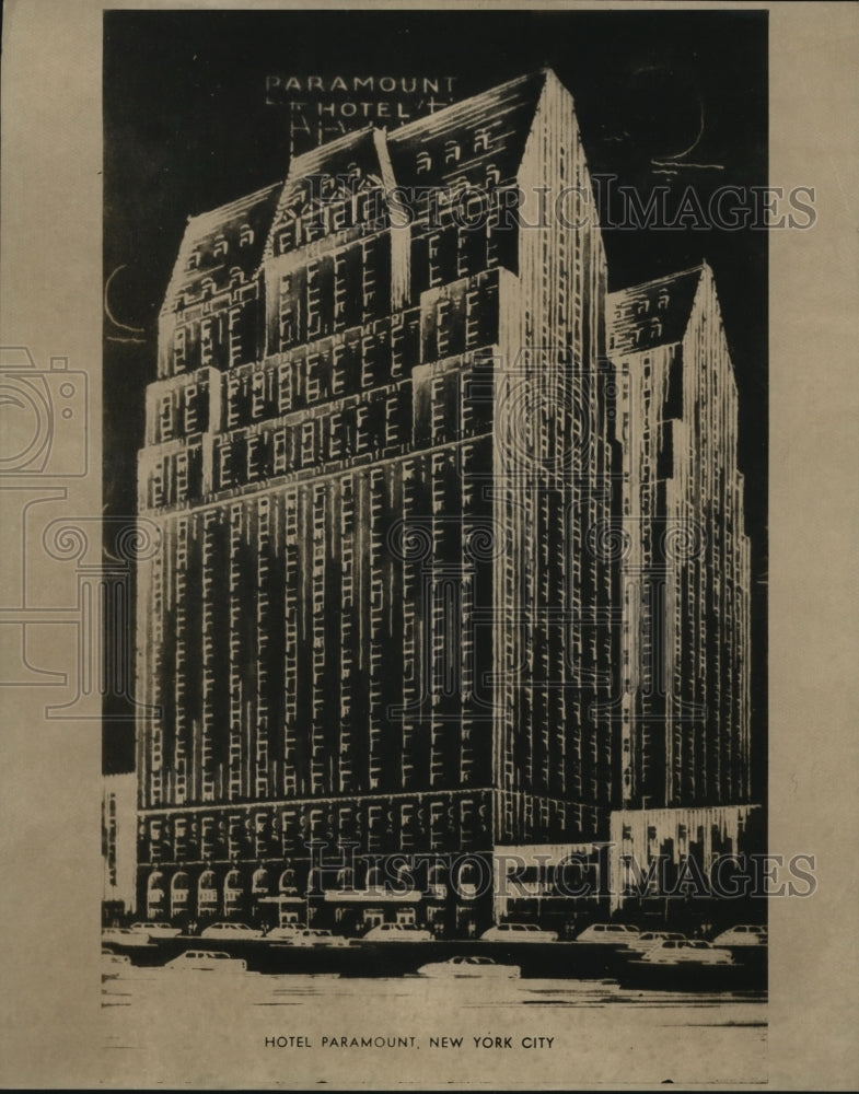 Press Photo The Hotel Paramount in NYC in art concept - Historic Images