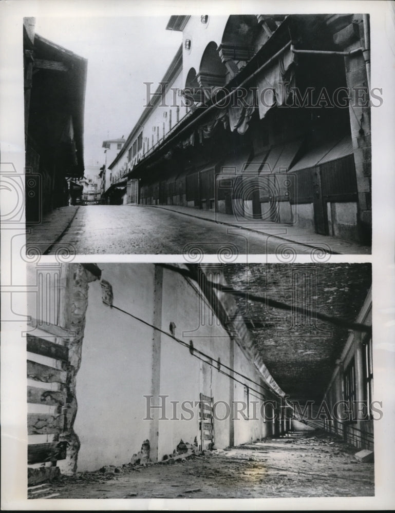 1958 Press Photo The Famed Ponte Vecchio Old Bridge In Florence Italy - Historic Images