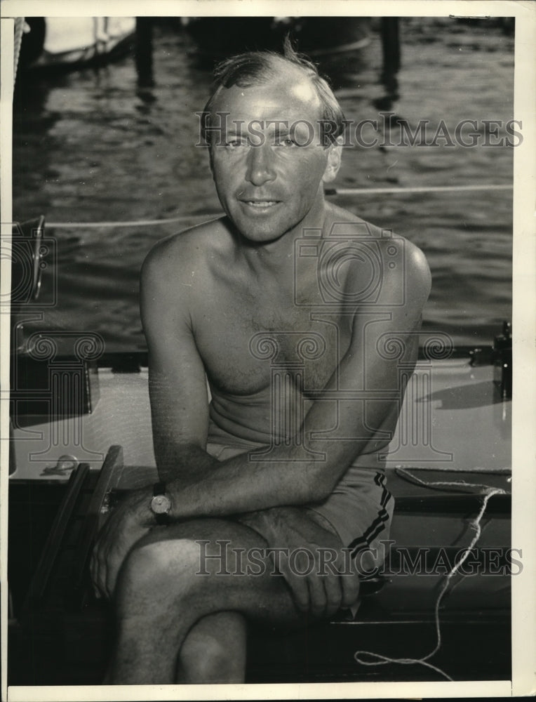 1939 Press Photo Robert W. Johson Champion Racing of New York Yacht Club - Historic Images