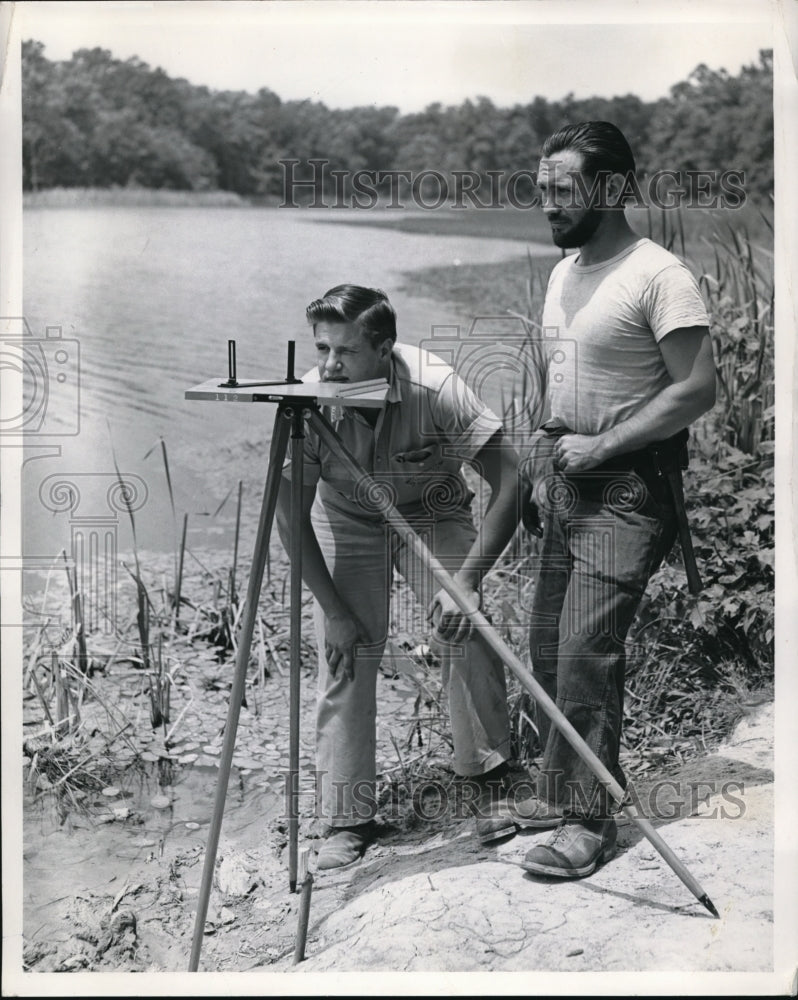 1950 Press Photo James Bamping and James Stiener on Summer Camp - Historic Images