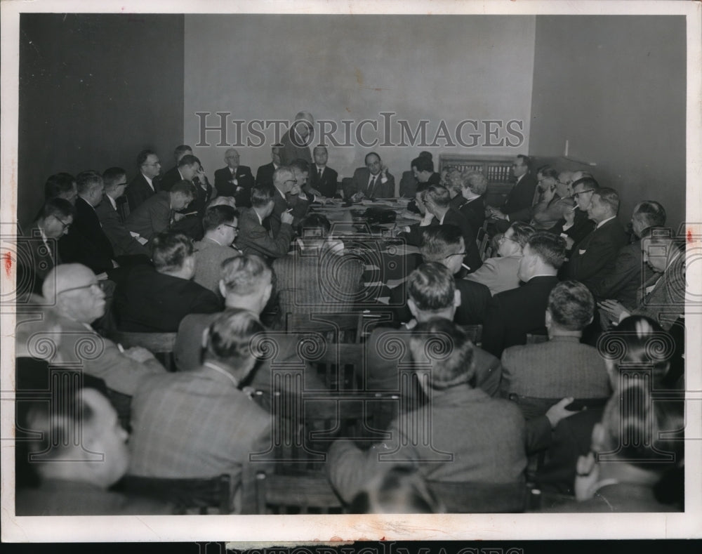 1957 Lobbyists Surround House Legislature Committee in Columbus - Historic Images