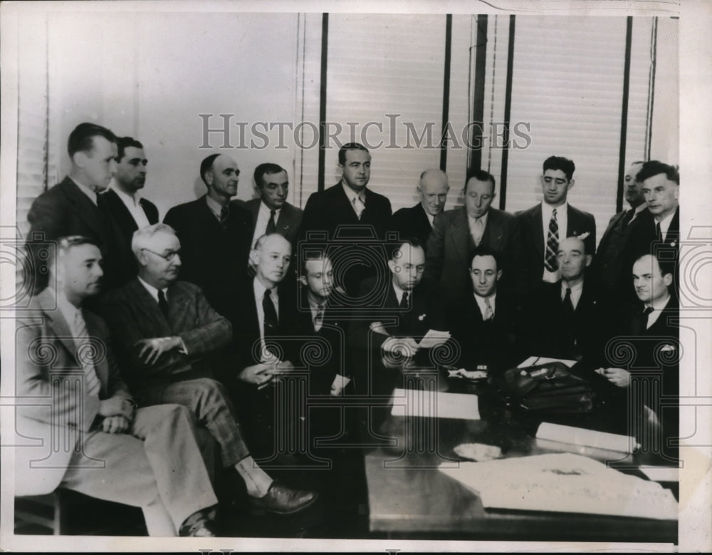 1937 Press Photo Price, McLaughlin, Maher, Phelps, Donnelly, Bridges, Adams - Historic Images