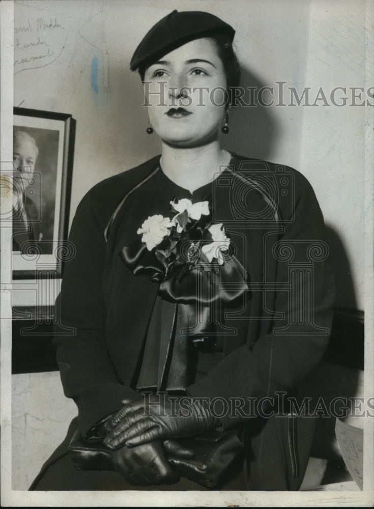 1933 Press Photo Marion Hughes Whitehead Pierce divorced Conleigh Whitehead - Historic Images