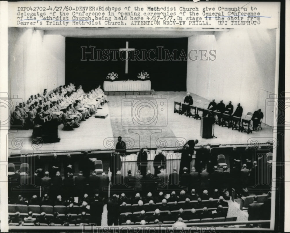 1960 Press Photo Communion at the Gen. Conference of the United Methodist Church - Historic Images