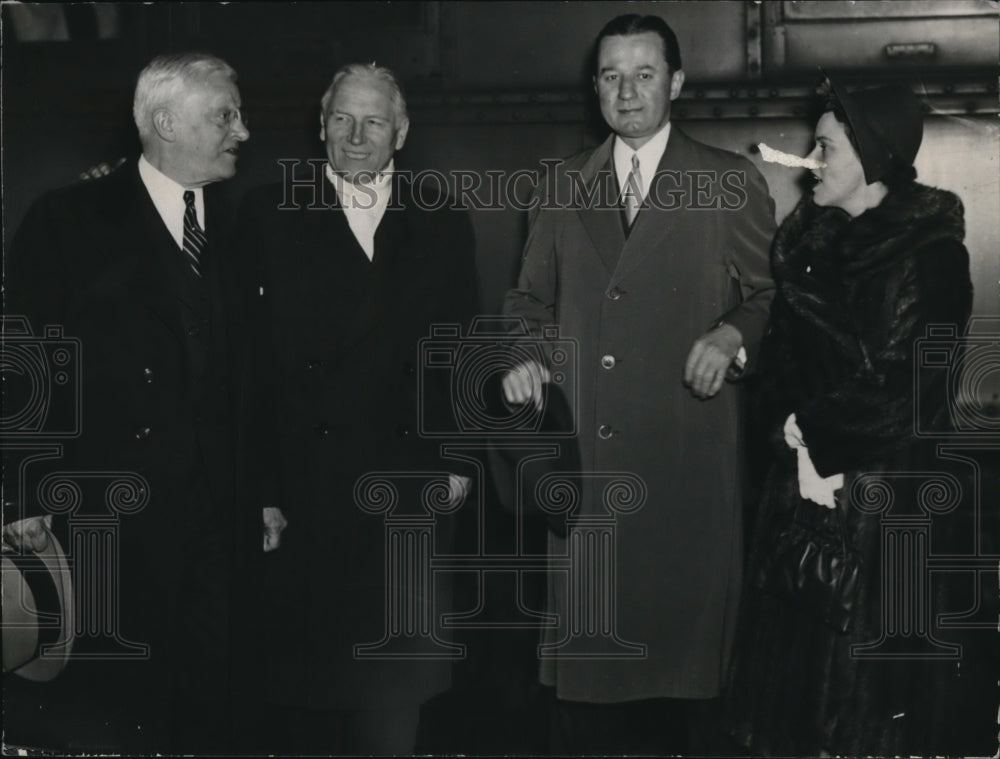 1938 Press Photo Ed Ziegler, Elmara Johnson, Tom Scallo, Mrs Scallo - Historic Images