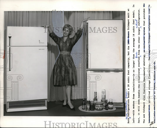 1961 Press Photo The new Coldspot Refrigerator is better compared to other model - Historic Images
