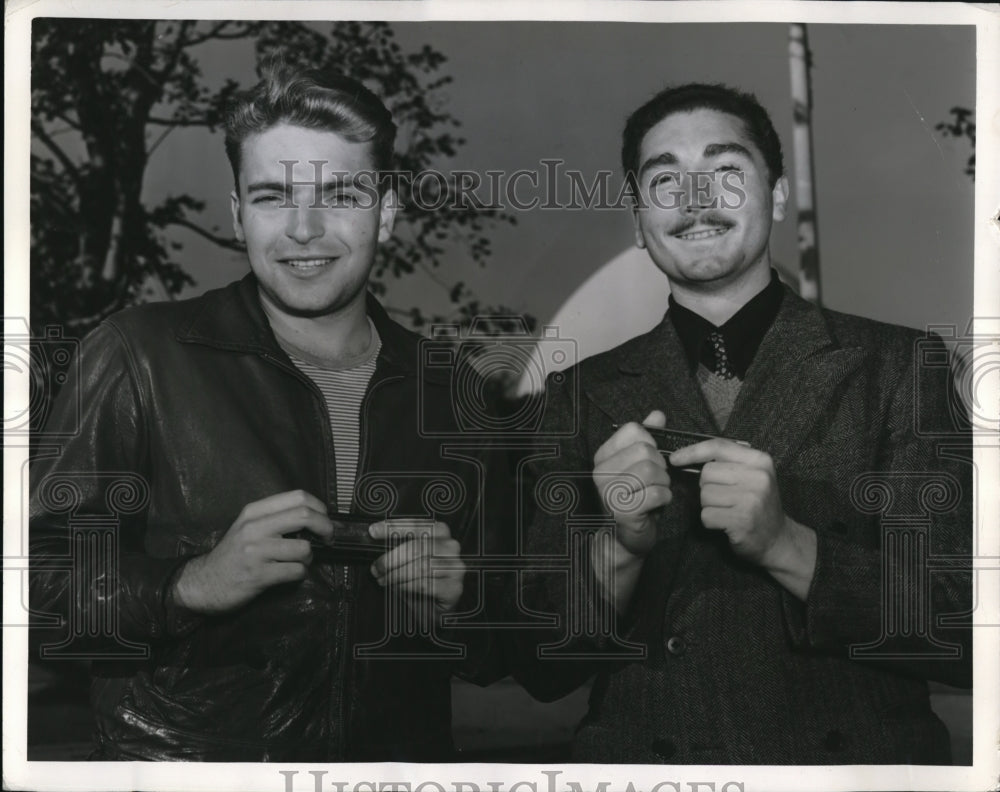 1940 Press Photo Sam McDell &amp; David Macklin for harmonica concert at NY Fair-Historic Images