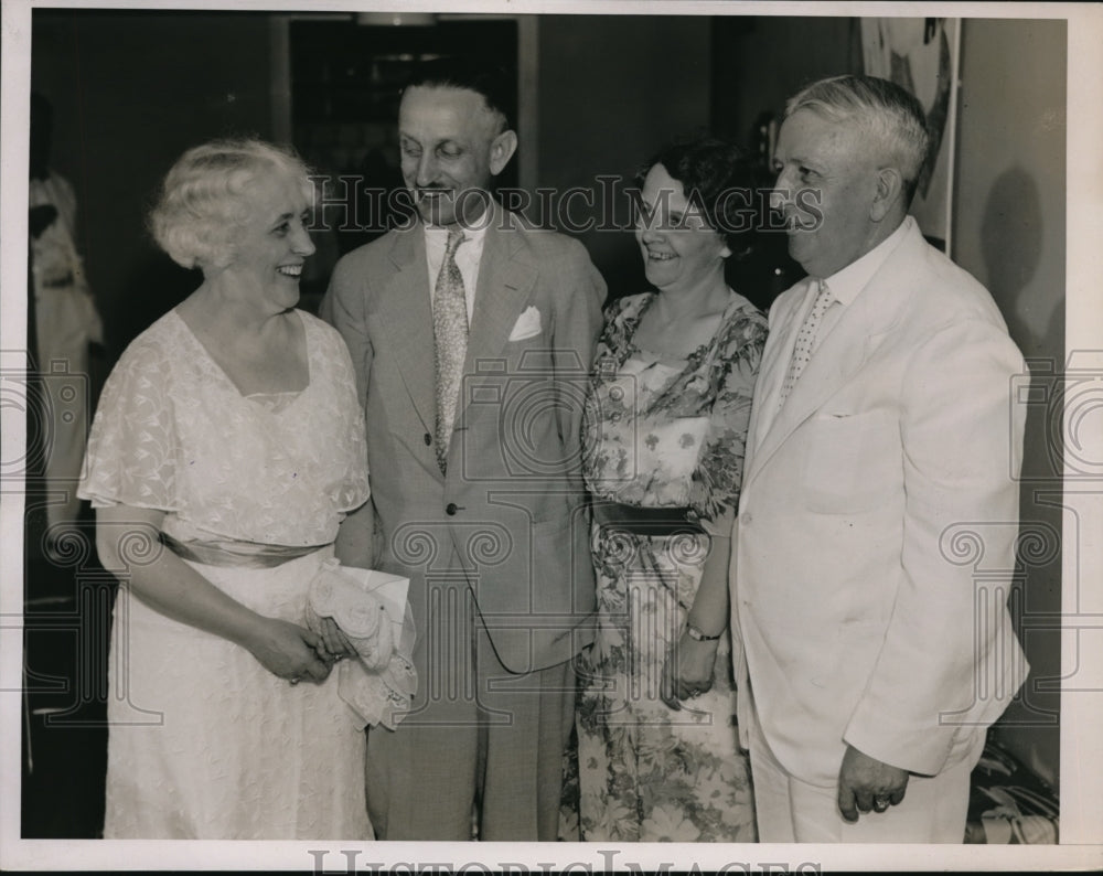 1936 Press Photo Mrs B Pyke, Ed P Lewandowski, Mr &amp; Mrs JA Reynolds - Historic Images