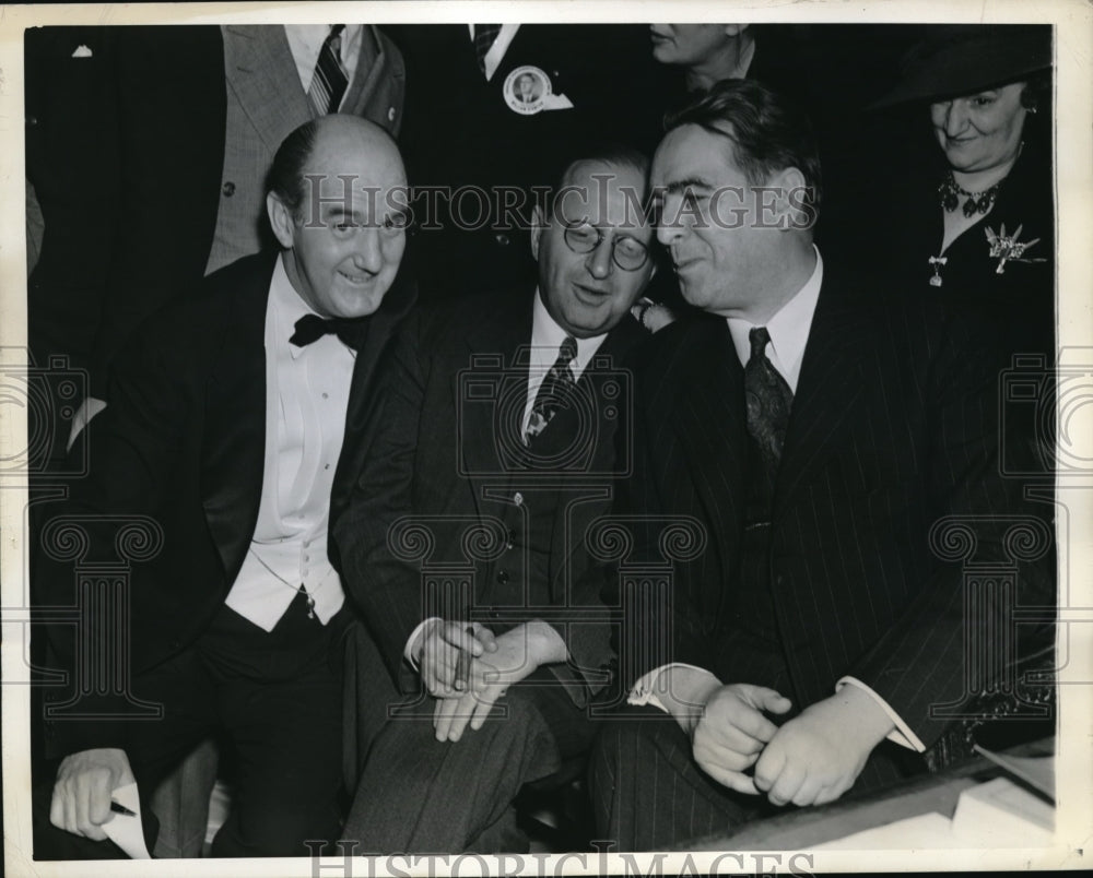 1941 Press Photo Charles E Murphy mgr for ODwye campaign, M Malow,Wm O&#39;Dwyer - Historic Images