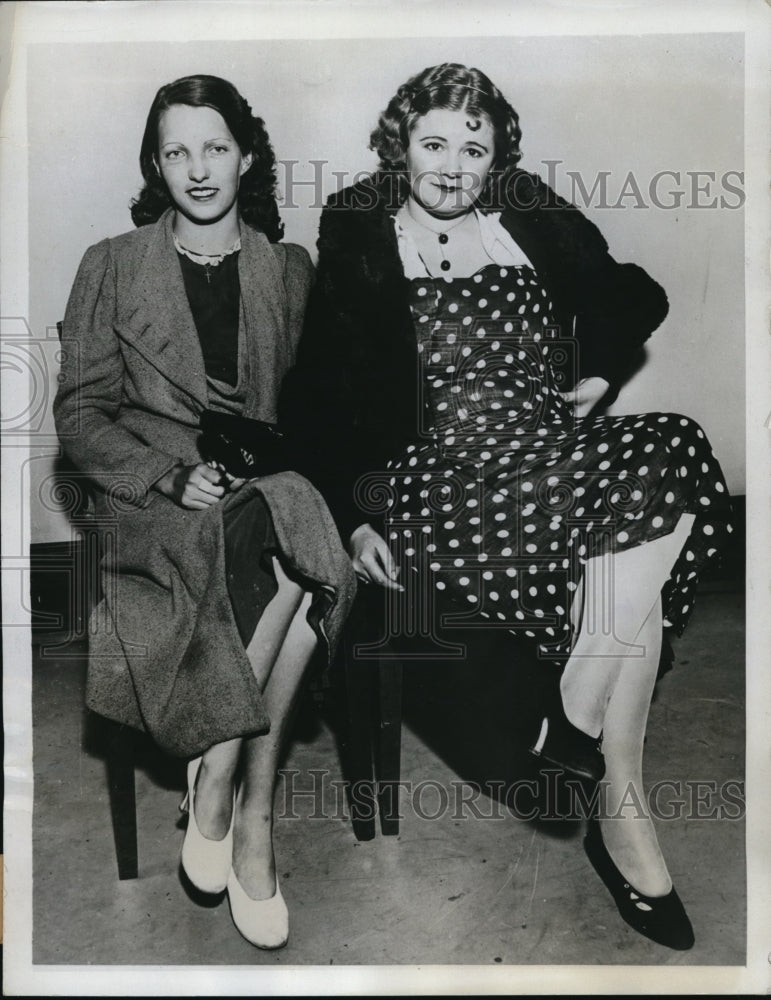 1933 Press Photo Dorothy Heidel &amp; Virginia Fidroeff LA Calif witnesss-Historic Images