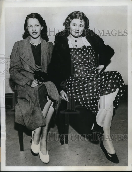 1933 Press Photo Dorothy Heidel & Virginia Fidroeff LA Calif witnesss-Historic Images