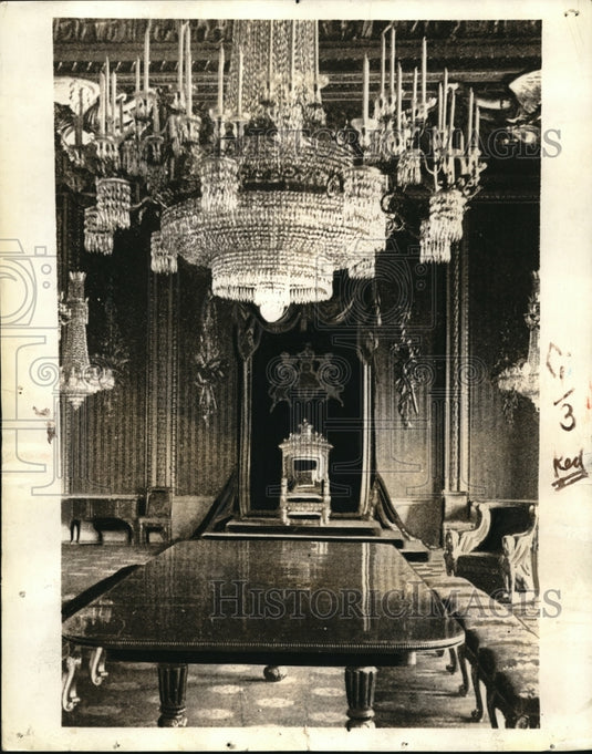 1938 Press Photo A room in Buckingham Palace where the throne is placed - Historic Images