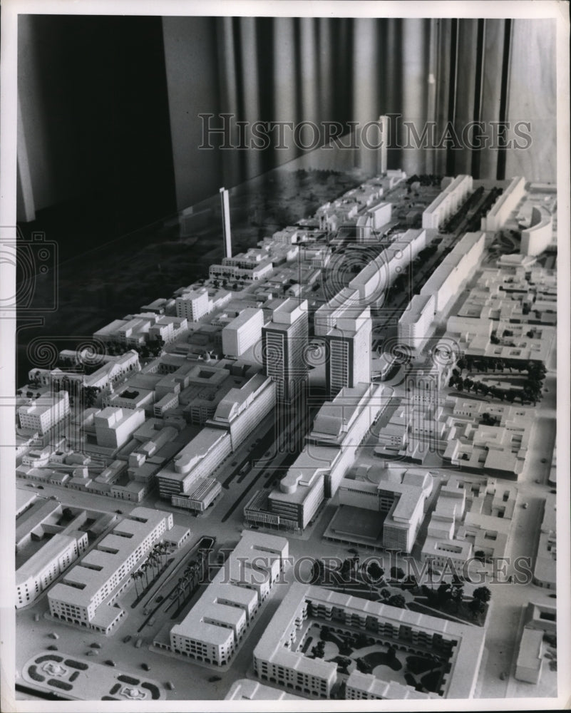 1952 Press Photo Model Buildings - Historic Images