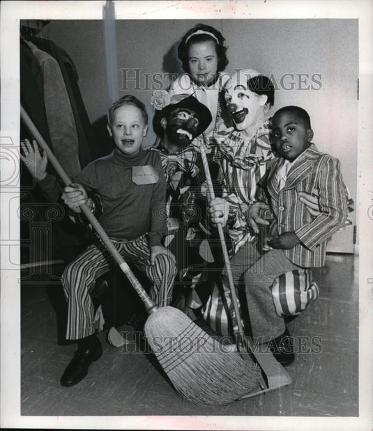 1971 Press Photo D Welton, G Jackson, E Bednar,R Hammock & W Hammock clowns - Historic Images