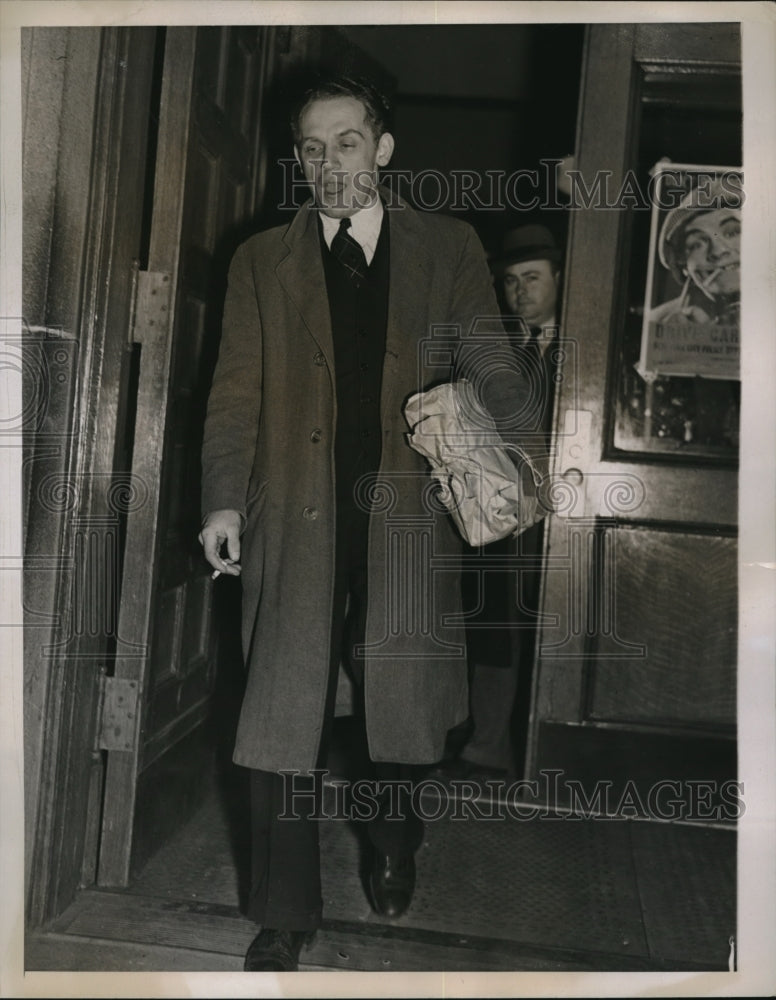 1937 Press Photo Harry Hansen suspect in Irwin case - Historic Images