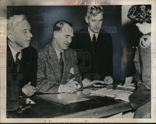 1946 Press Photo Hamilton Field California 3 of 9 Jurists appointed - Historic Images