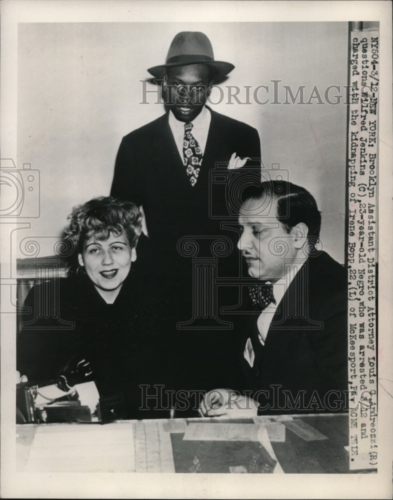 1948 Press Photo District Attorney Louis Andreozzi questioning Wilfred Jenkins - Historic Images