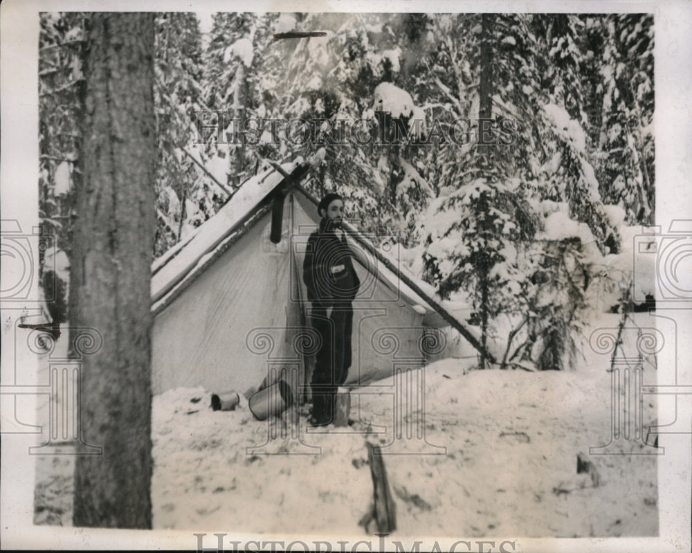 1938 Press Photo Octave Lapointe survived 39 days in the wild in Canada - Historic Images