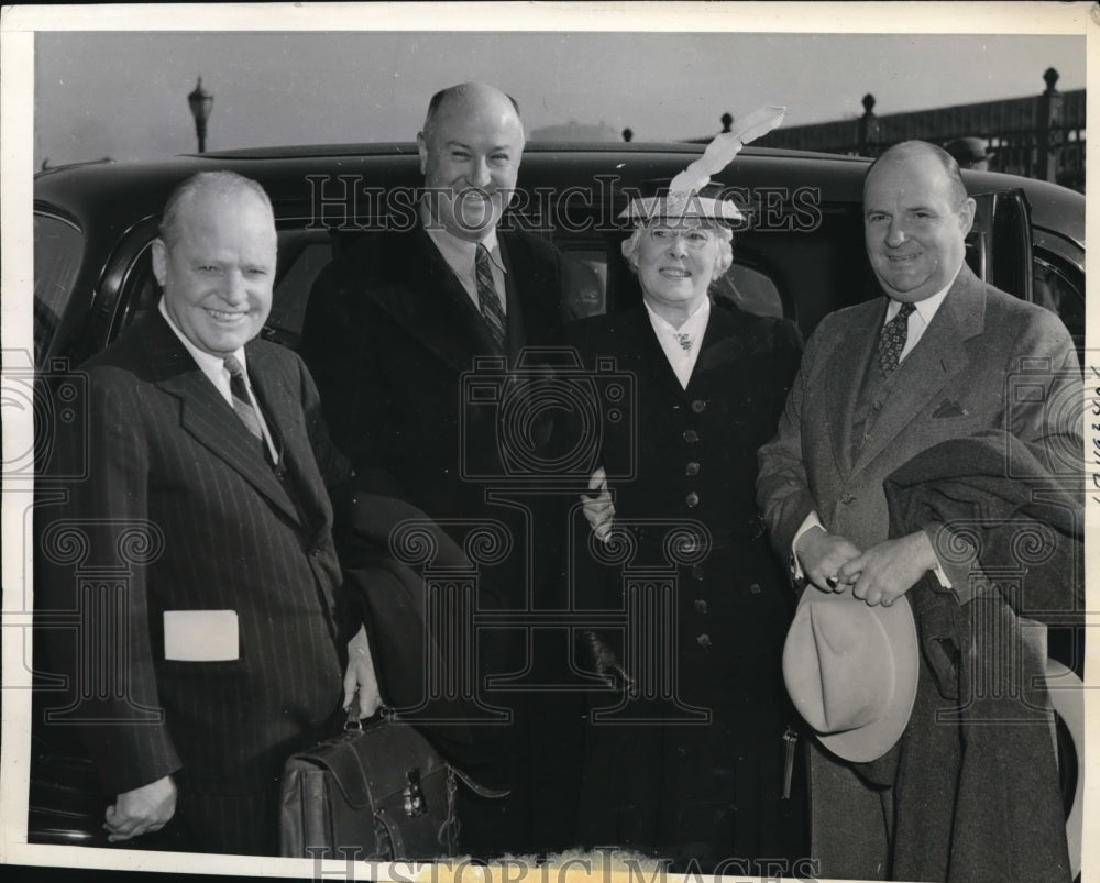 1939 Press Photo La Calif Postmaster Gen JA Farley,A O&#39;Connell,MD Briggs - Historic Images