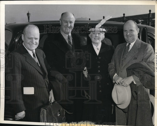 1939 Press Photo La Calif Postmaster Gen JA Farley,A O'Connell,MD Briggs - Historic Images