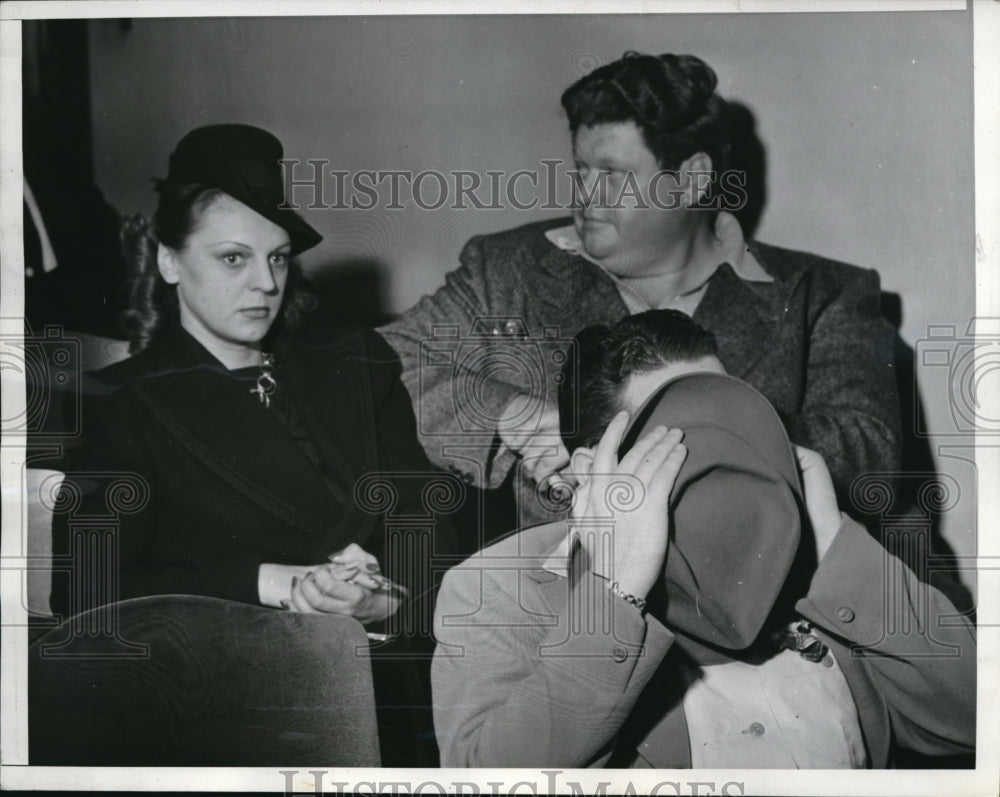 1941 Press Photo Arthur Hamburger, Alyce Dere at Dolores Delmar inquest-Historic Images