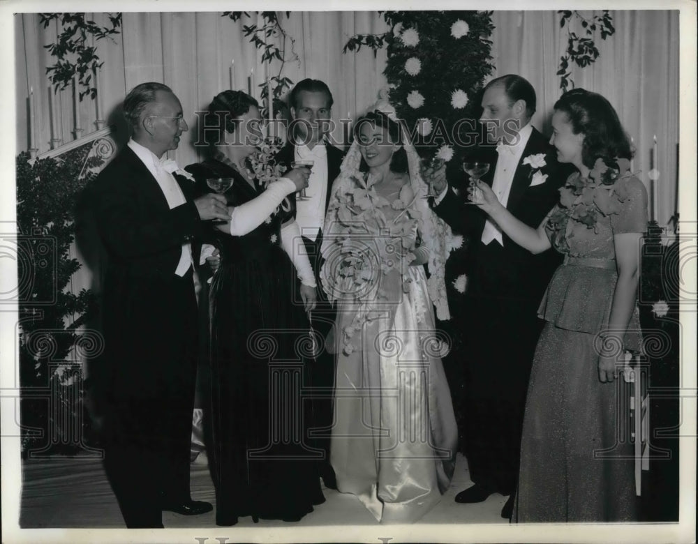 1941 Press Photo St Louis Mo Mr &amp; Mrs EH Holtzman, Ed Holtzman &amp; bride - Historic Images