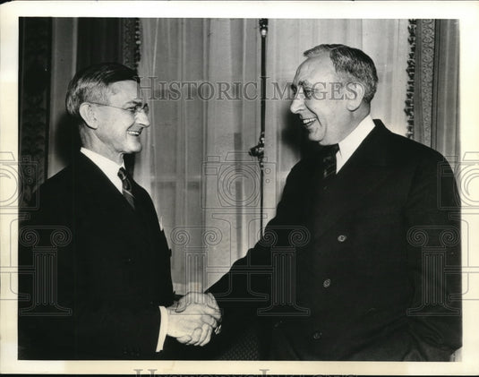 1938 Press Photo Chas Hook and Frank Furnell are elected newly officials - Historic Images