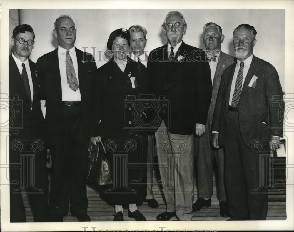 1936 Press Photo Czech Senator Soukop brings gymnasts for Cleveland Festival - Historic Images