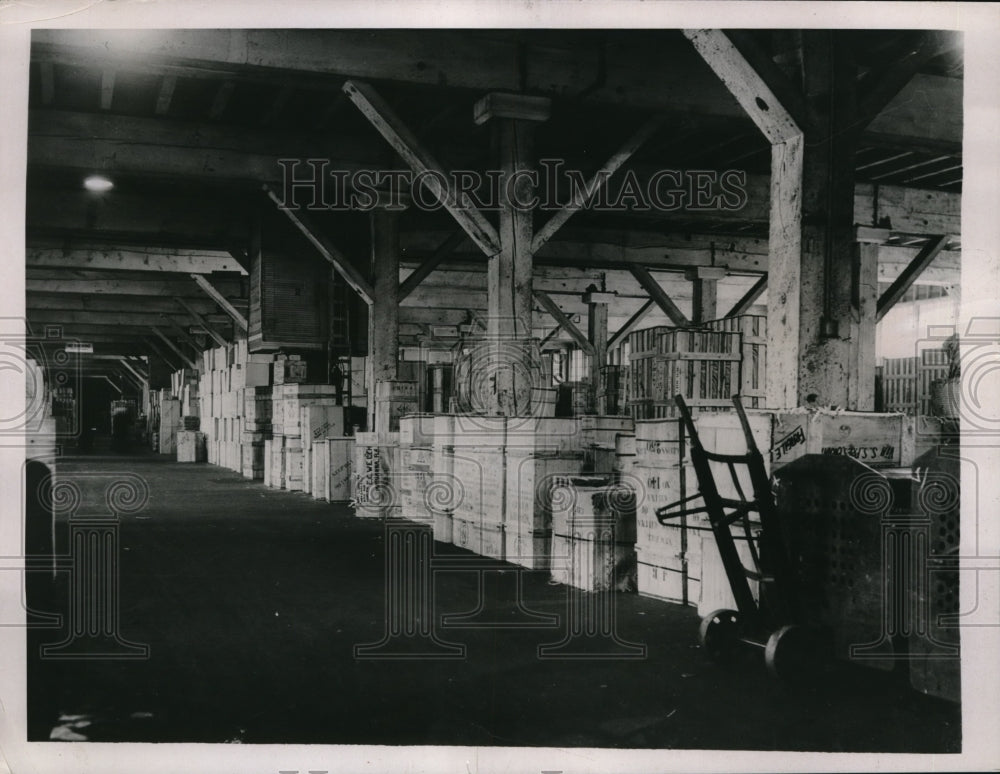 1936 Press Photo The strikes in Seattle Piers affected the deliveries of cargo - Historic Images