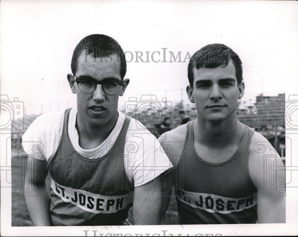 1966 Media Photo Tom Prince and Dan Deore St Joseph Track  - Historic Images