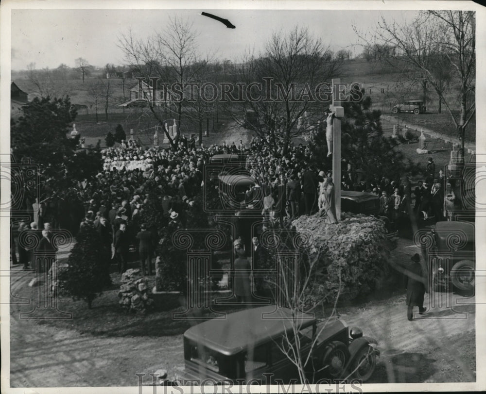 1929 Press Photo Mrs Lillian DeKIngs funeral - Historic Images