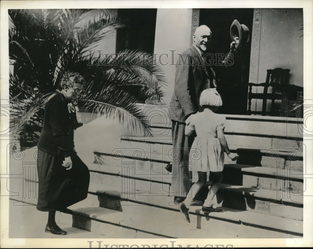 1940 Press Photo Caprtown S Africa Premier Jan Christiaan Smuts &amp; family - Historic Images