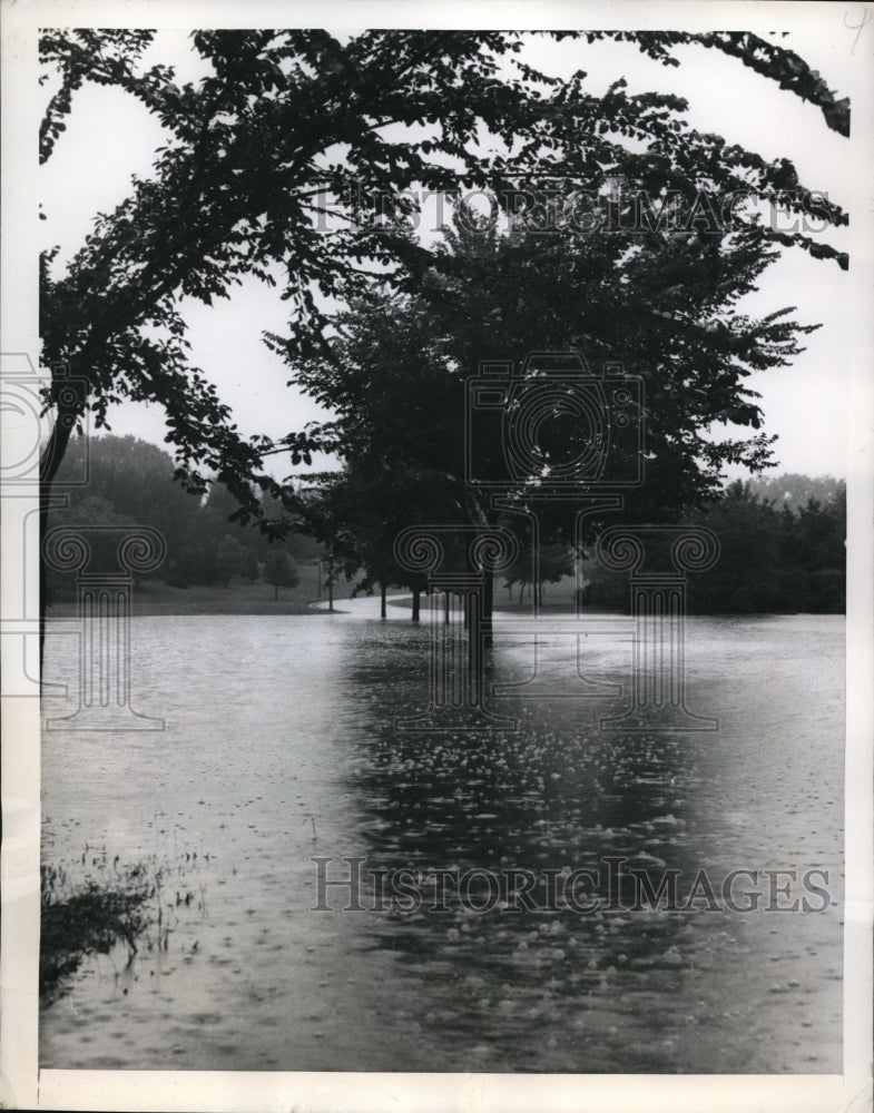 1949 Missouri rainstorm floods out roads  - Historic Images