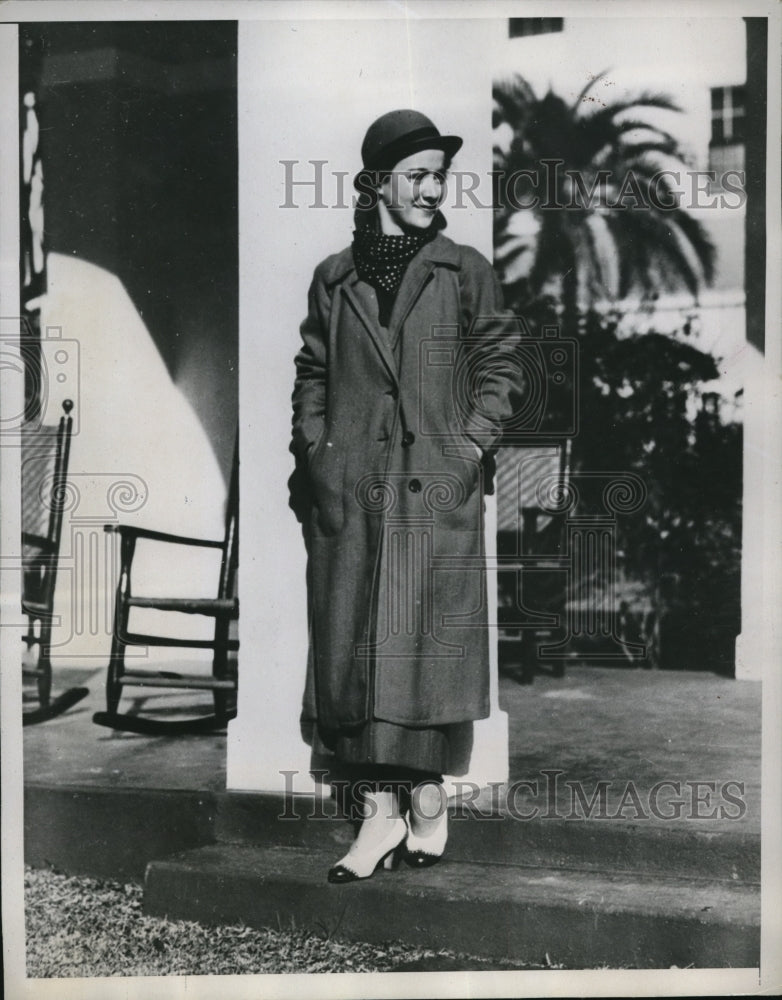 1935 Press Photo Miss Eileen Shaw At The White House In Bermuda- Historic Images