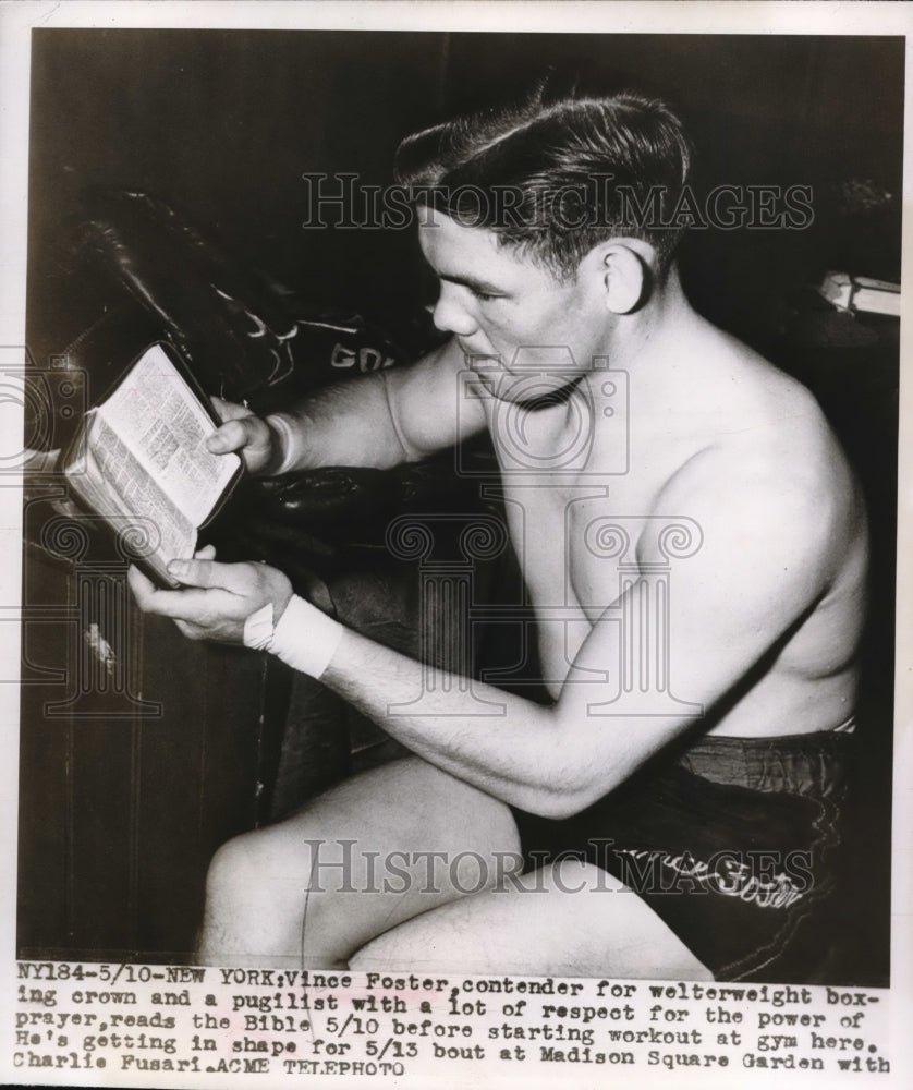 1949 Press Photo NYC Vines Foster welterweight contender-Historic Images