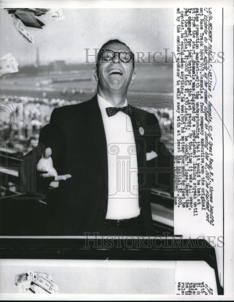 1959 Belmont Park NY William Samuels at race track - Historic Images