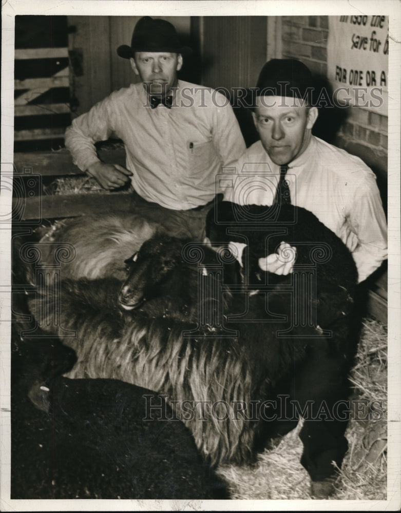 1928 Press Photo Two Brothers Karakul Sheep Coat is Worth a lot of Money - Historic Images