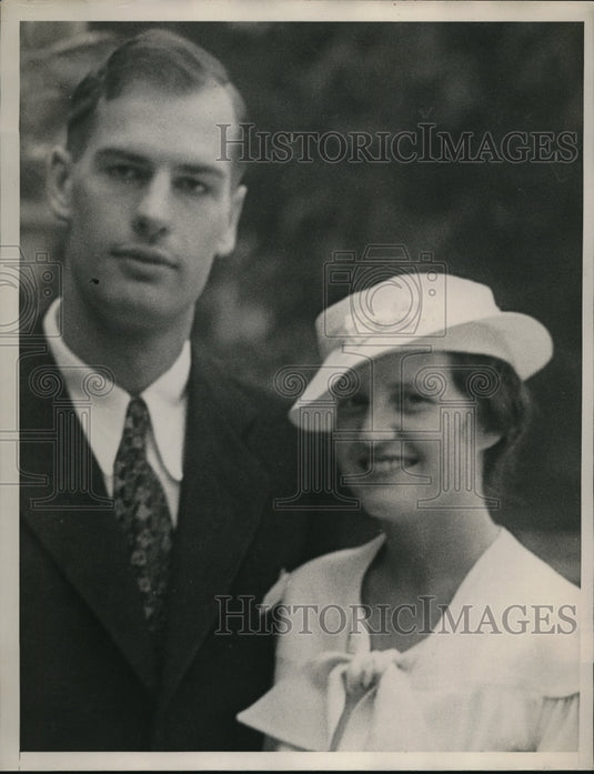 1933 Press Photo Mr & Mrs Getchell Dow - Historic Images