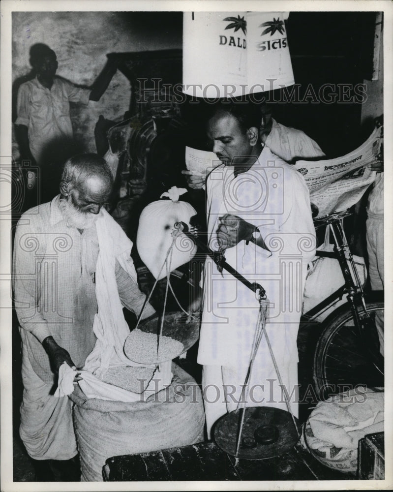 1959 Press Photo US wheat sold to consumers in India - Historic Images