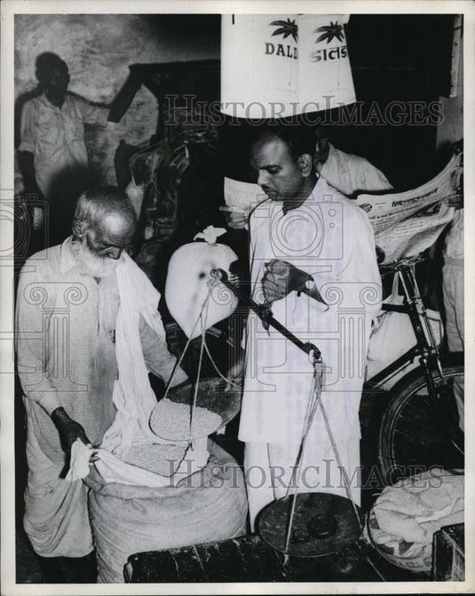 1959 Press Photo US wheat sold to consumers in India - Historic Images