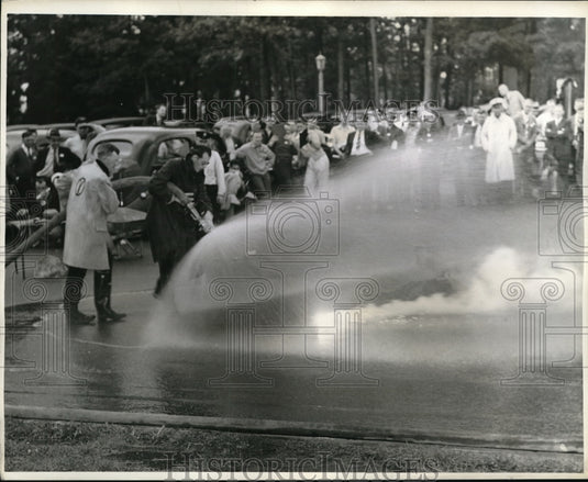 1941 Press Photo Firemen's training exercise at Penn State College - Historic Images