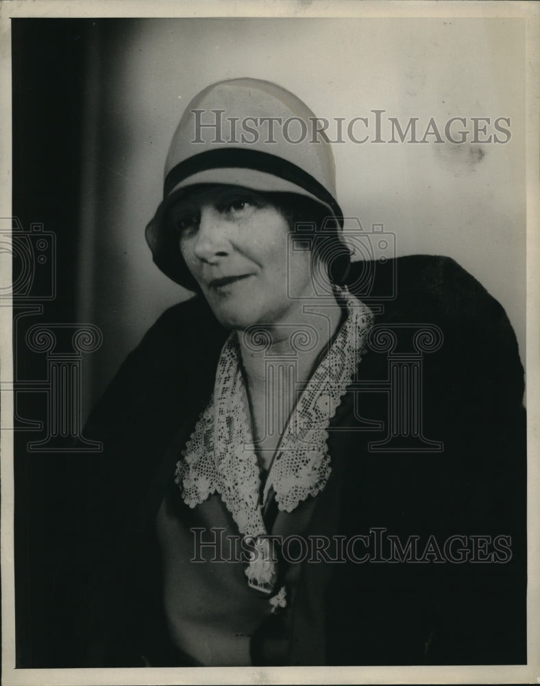 1929 Press Photo Mrs Grace M Wood of Detroit - Historic Images