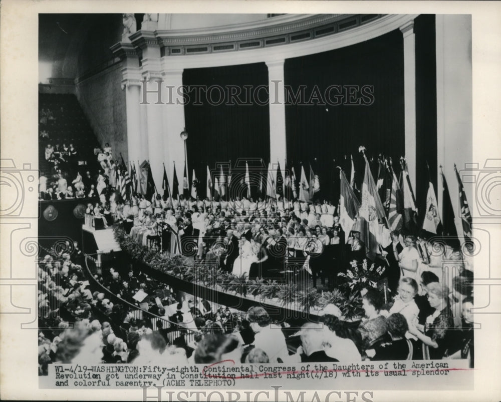 1949 Press Photo 58th Continetial Congress of the Daughter of the American - Historic Images