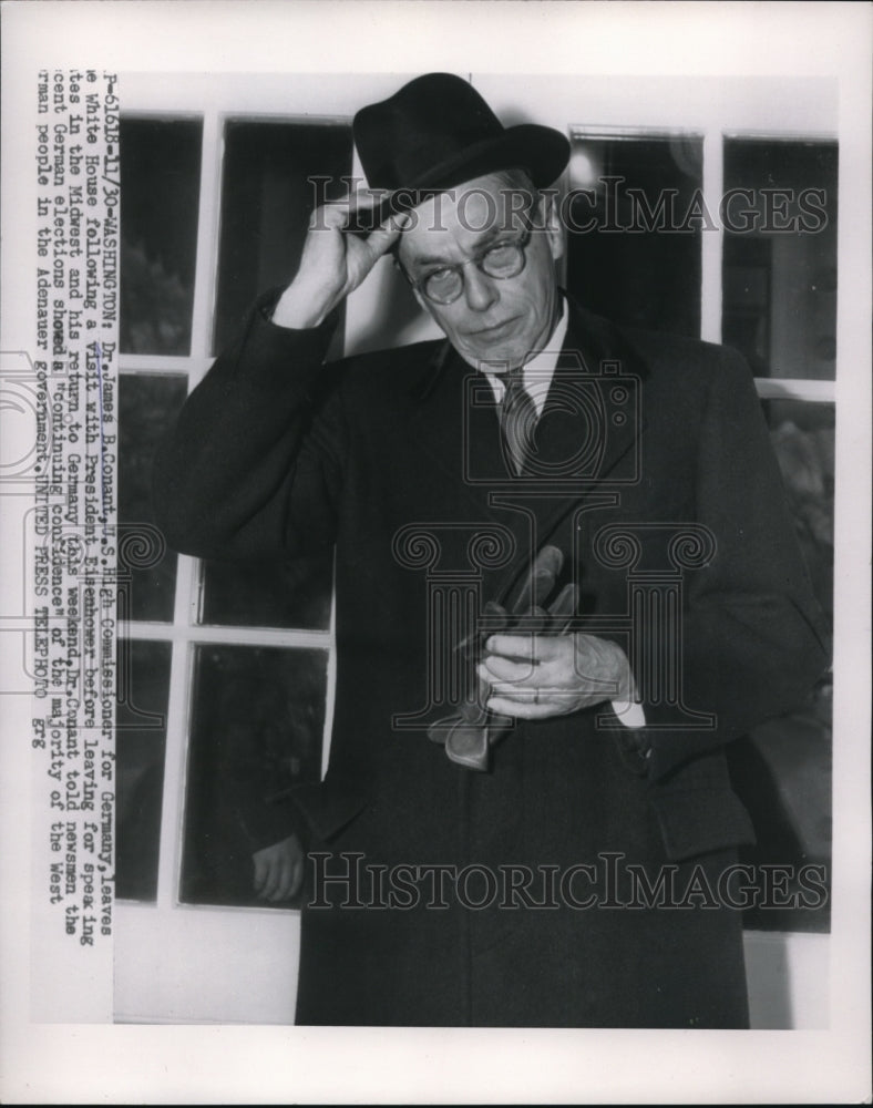 1954 Press Photo Washington DC Dr James B COnant High Commissioner for Germany-Historic Images