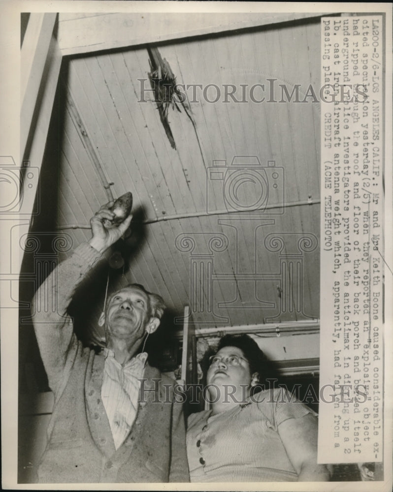 1948 Press Photo Los Angeles Calif Mr &amp; Mrs Keith Boone caused speculation when - Historic Images